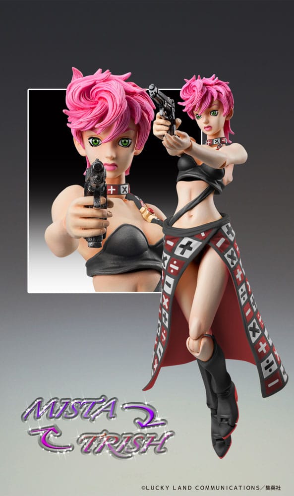 JoJo's Bizarre Adventure - Trish Una: Black Ver. - Super Action Figur (15 cm)