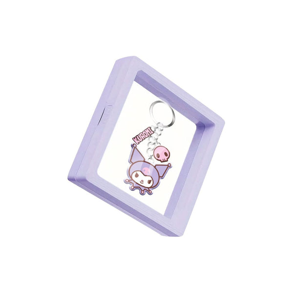 Sanrio - Kuromi - Metal Nøglering (9 x 9 x 1 cm)